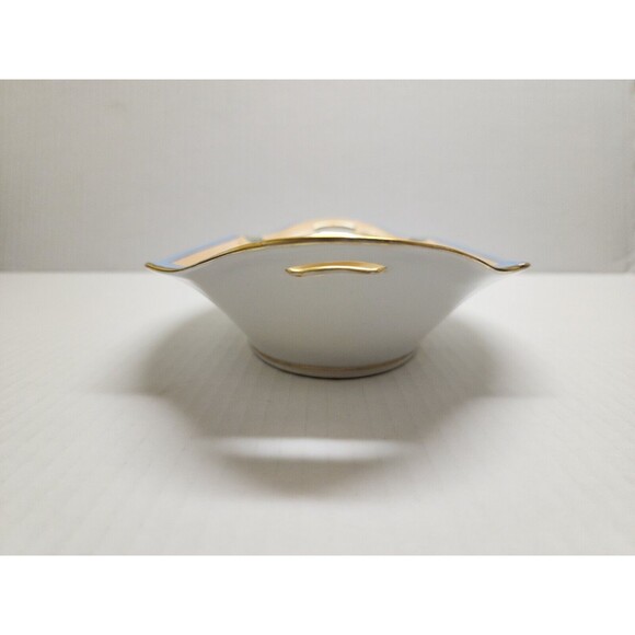 Antique Noritake Morimura Handpainted Made in Japan Luster Dish 2-Handles Fruits - Picture 7 of 11